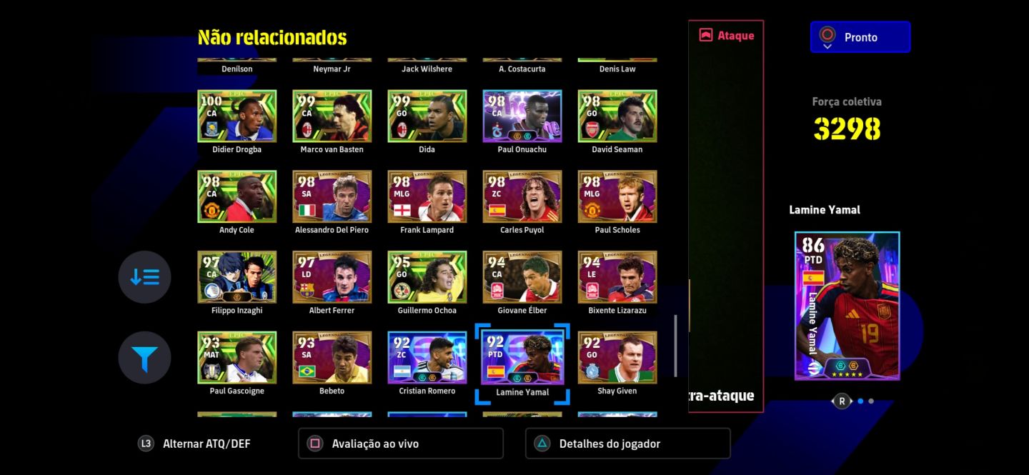 Conta no Efootbal full meta.