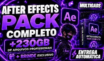 AFTER EFFECTS PACK +230GB DE ARQUIVOS PROFISSIONAIS - ENTREGA AUTOMÁTICA