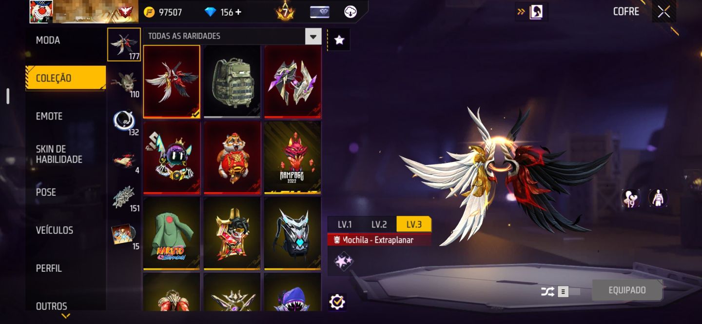 Conta de ff super rara