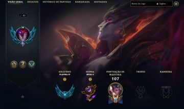 CONTA PLATINA 4 / +30 PDL - 10 / 9 SKINS / SHACO, ANNIE, VLADIMIR / 8.8K EA