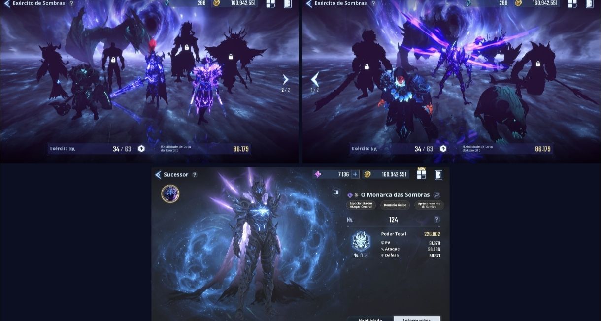 Conta com 2Milhoes de poder solo leveling Árise