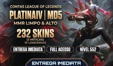 PLATINA IV MD5 MMR LIMPO | 232 SKINS (3 MÍTICAS) | FULL ACESSO