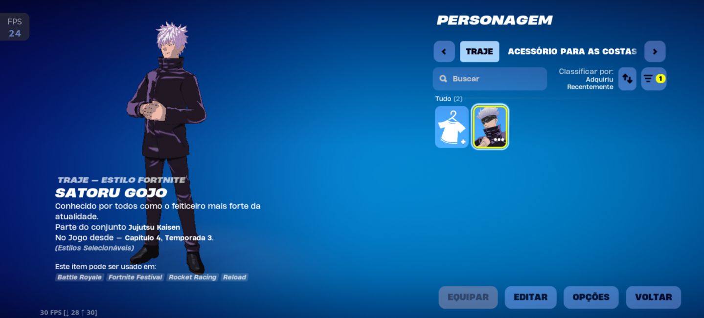 CONTA FORTNITE COM APENAS UMA SKIN GOJO