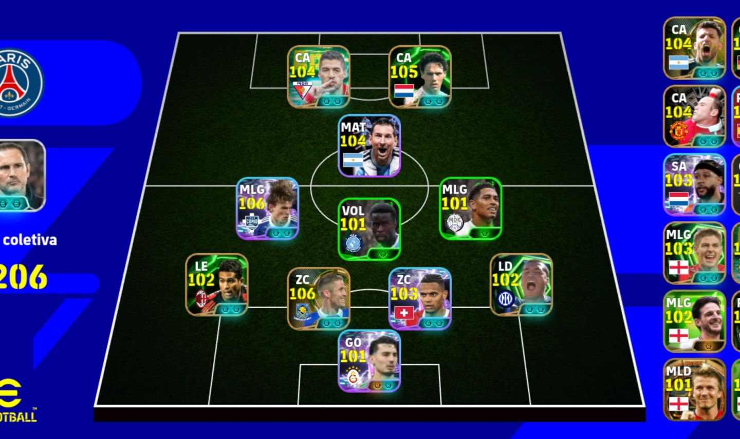 Nico paz, Suarez, 3205 de força/ só Konami id