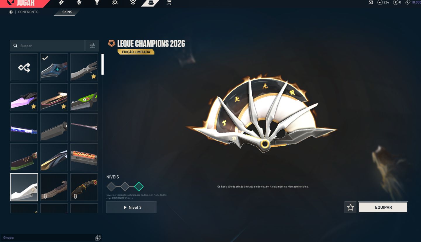 CONTA VALORANT CHAMPIONS 2026 VALOR NEGOCIAVEL CRIADOR