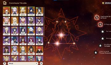Conta genshin Mavuika c2r1, varesa r1, xianyun r1, Citlali, Xilonen, Furina, +