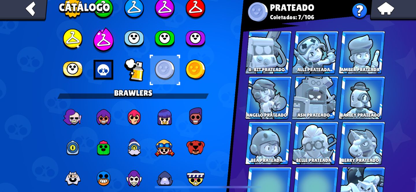Conta de Brawl Stars | 3 Prestígios | Mestre | 120K Troféus | 106 Brawlers