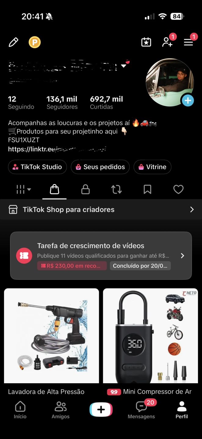 Conta TikTok 136k de seguidores