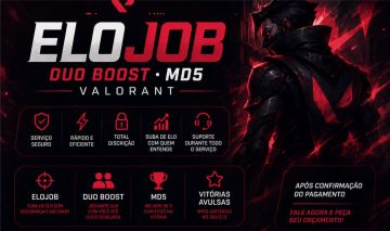 ( PROMOÇAO JULINA ) ELOJOB - DUO BOOST - MD5 | VALORANT