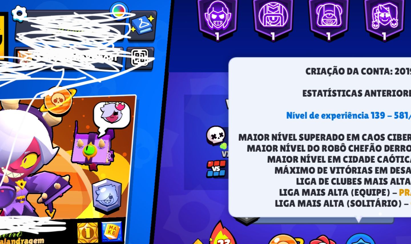 Conta brawl stars gemada og promoçao!!!!