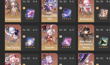 Conta de honkai , com bastante t5