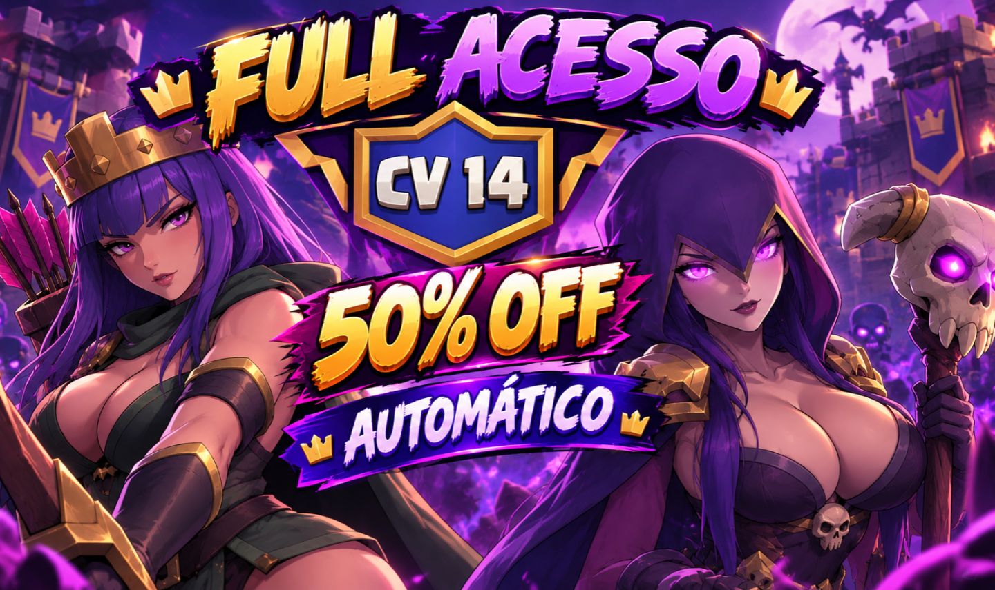 ENTREGA AUTOMÁTICA! 50% SUPER DESCONTO! CONTAS CLASH OF CLANS CV 14 BARATAS