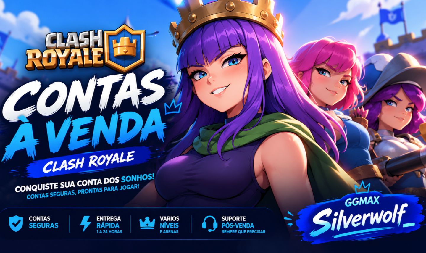 CONTAS CLASH ROYALE / ENTREGA AUTOMÁTICA!!