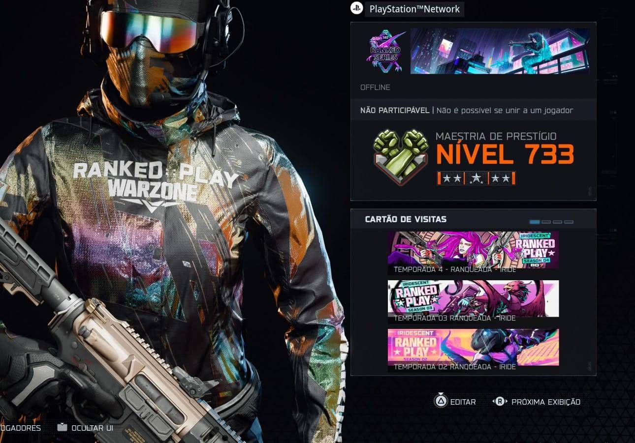CONTA ENDGAME CALL OF DUTY: WARZONE / BO7 RANKED IRIDESCENTE