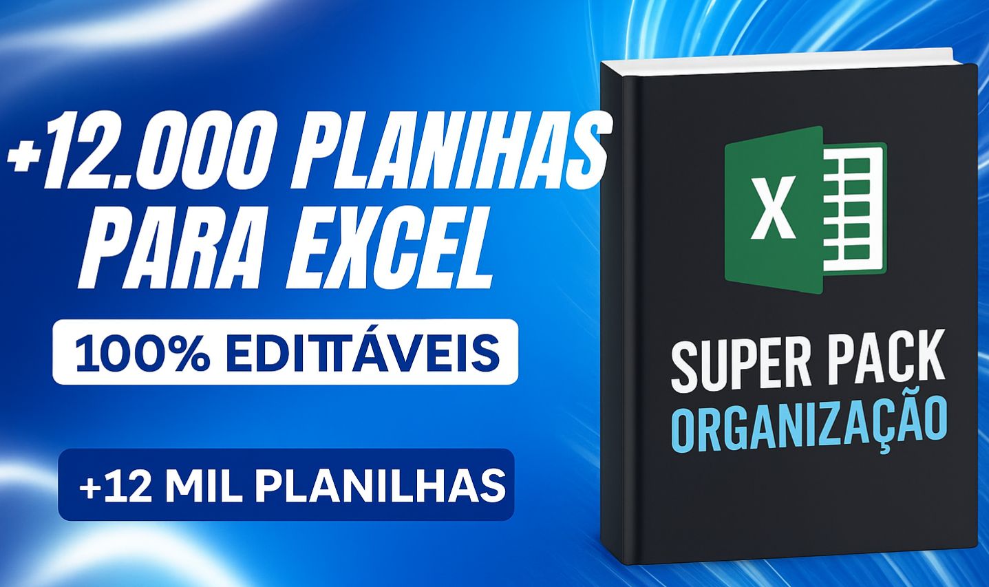 +12.000 Planilhas Profissionais para Excel 100% Editáveis | Super Pack