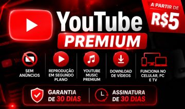 YOUTUBE PREMIUM+MUSIC 30 DIAS (ENTREGA MANUAL) ATENDIMENTO RAPIDO