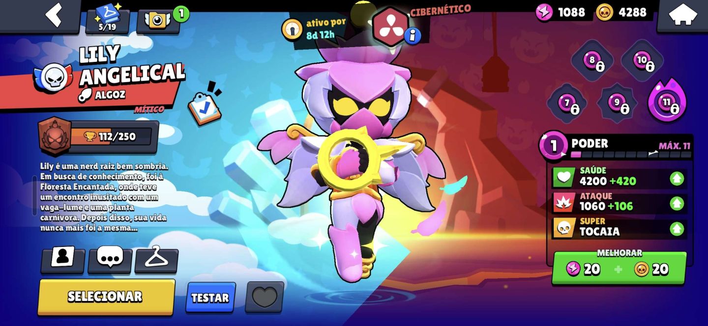 CONTA CHEIA DE SKIN NORMAL E RARA E POUCO TROFÉU BRAWL STARS 13K
