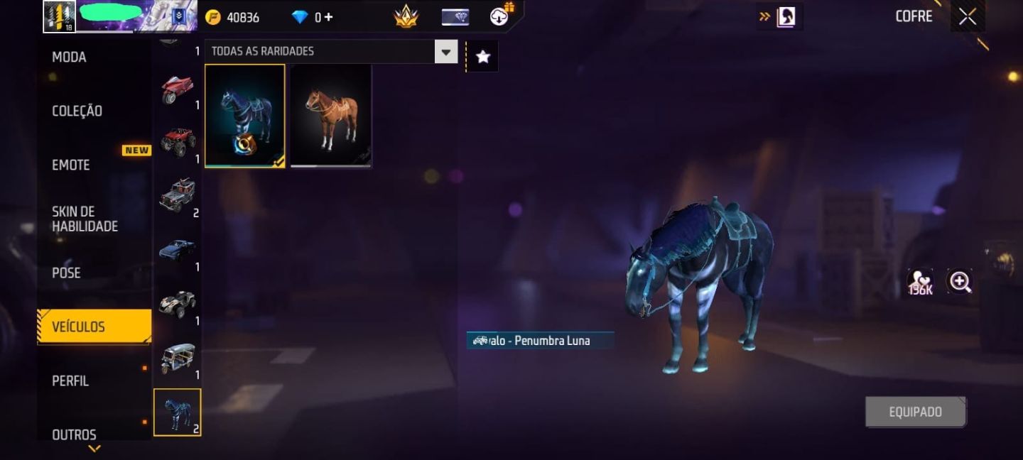 CONTA FF COMPLETA NV 18 - CONJUNTO SOMBRA DA NOITE + FOICE ECLIPSE LUNAR + CARTÃ