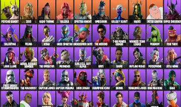 CONTA FORTNITE- Psycho Bandit, Zeus, Felina, Galaxy Scout, Ayla| 200 SKINS