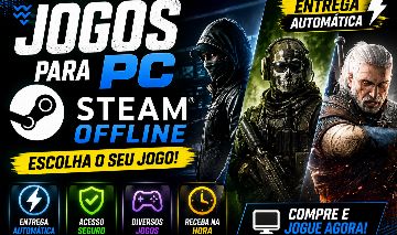 CONTA STEAM OFFLINE PARA PC | ENTREGA RÁPIDA E AUTOMÁTICA | ESCOLHA O JOGO