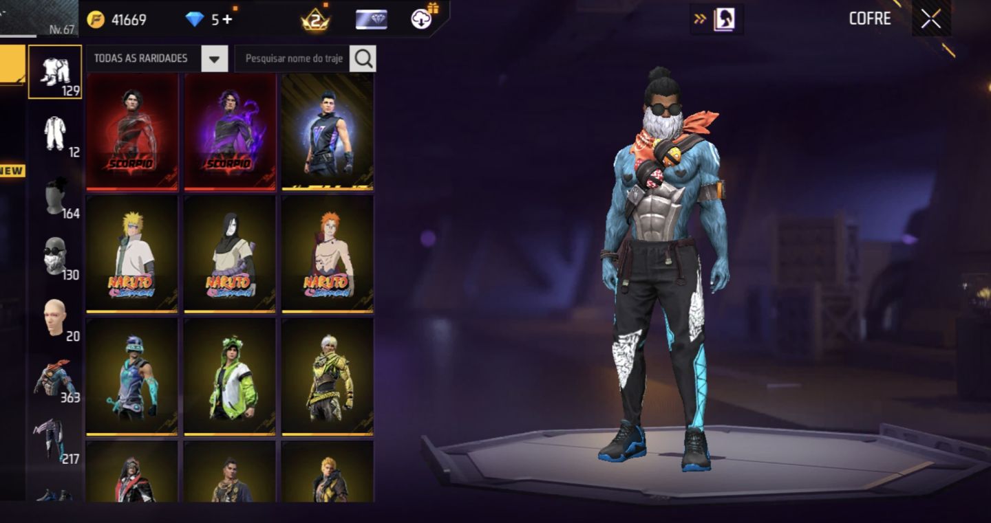 Conta de free fire com angelical bandeirao top criminal ump e xm8 att perm