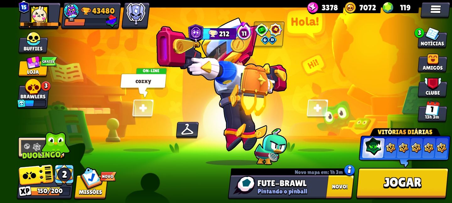 BRAWL STARS 43K | 102 BRAWLERS | 15 PRESTÍGIOS | P11 | BUZZ GODZILLA