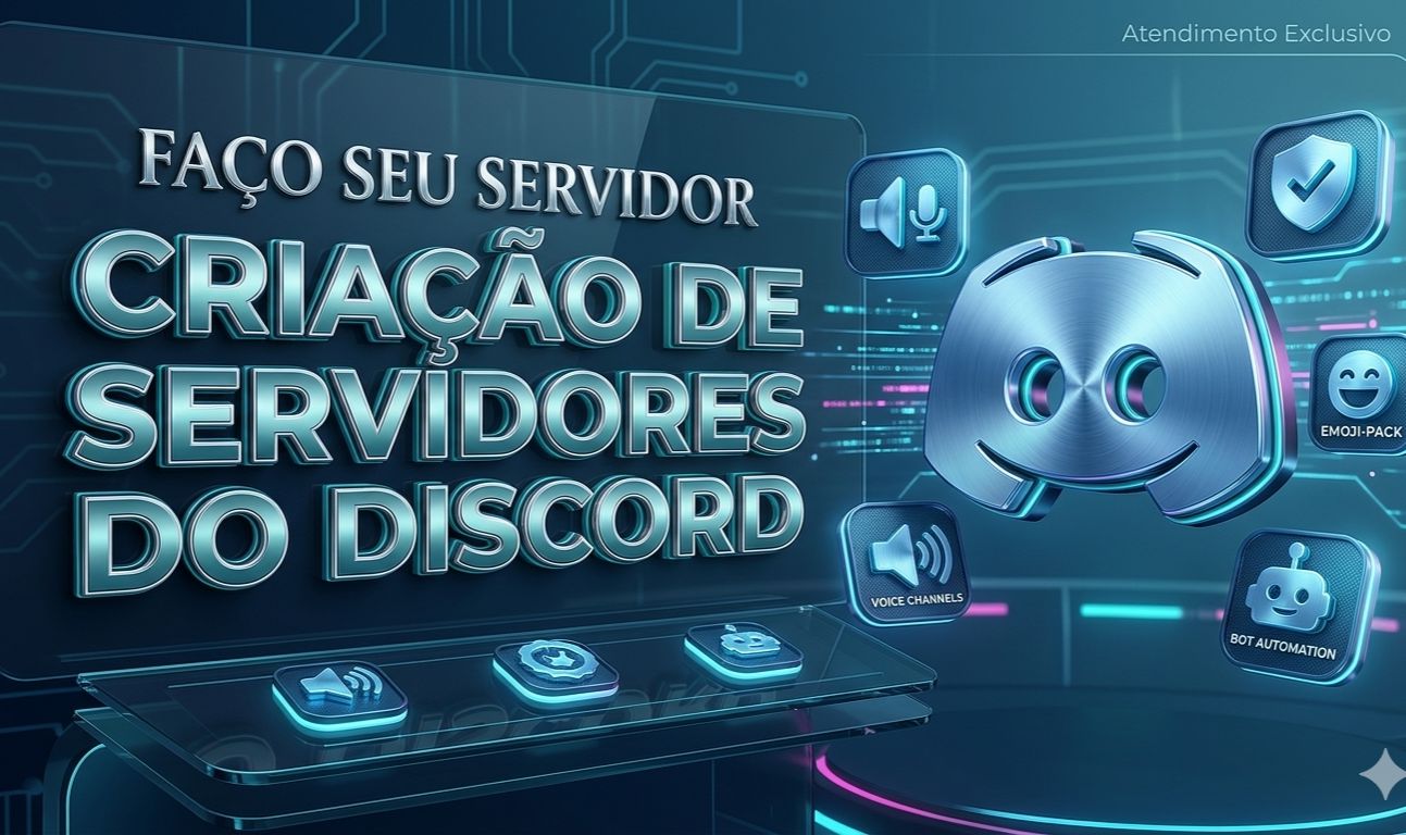 CRIO SERVIDORES DO DISCORD PERSONALIZADOS COM A MELHOR QUALIDADE DA PLATAFORMA