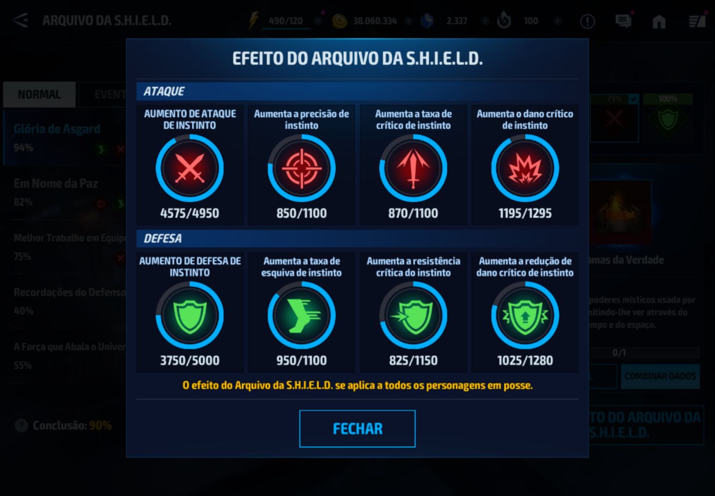 Conta MARVEL FUTURE FIGHT - VIP 14
