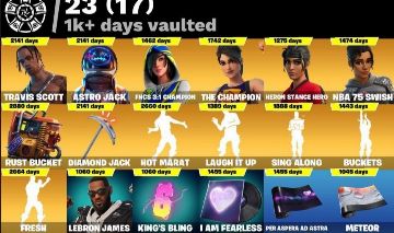 CONTA RARA COM TRAVIS, ASTRO WOLRD, NBA, LEBRON JAMES E SKIN OG DA TEMPORADA 3