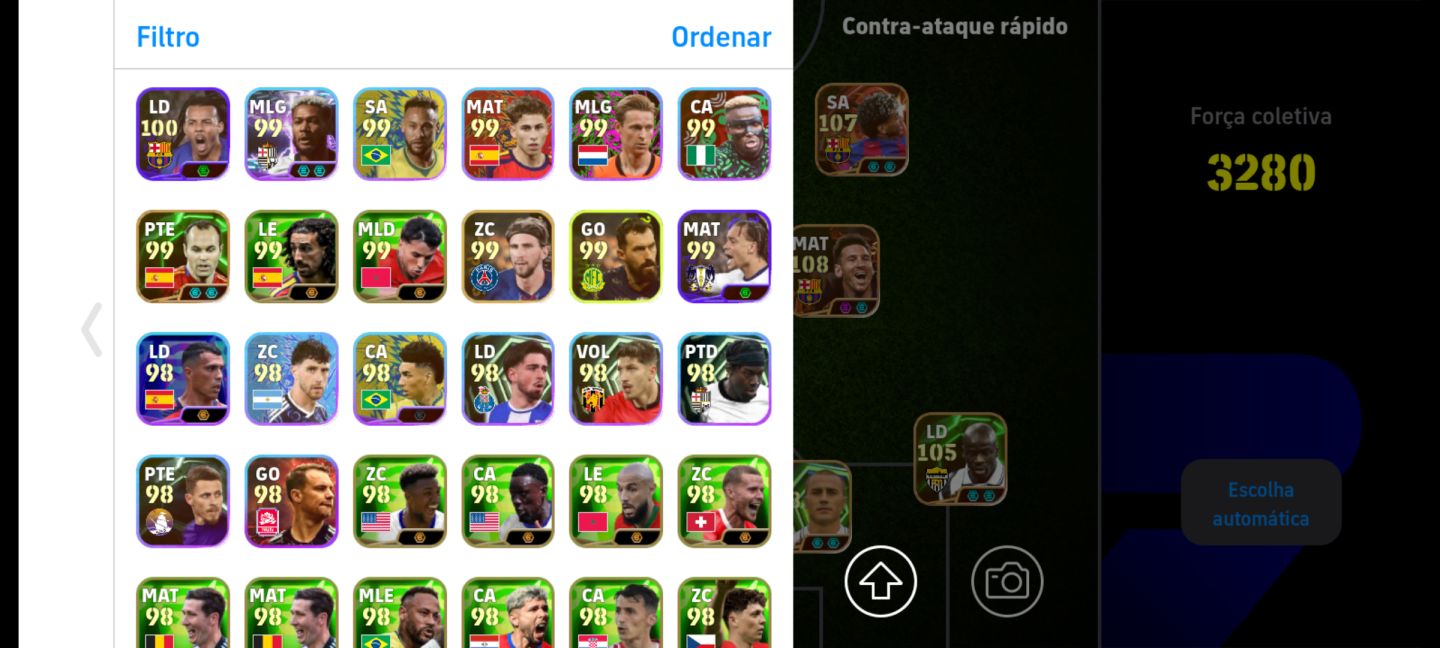 CONTA EFOOTBALL 3280 DE FORÇA