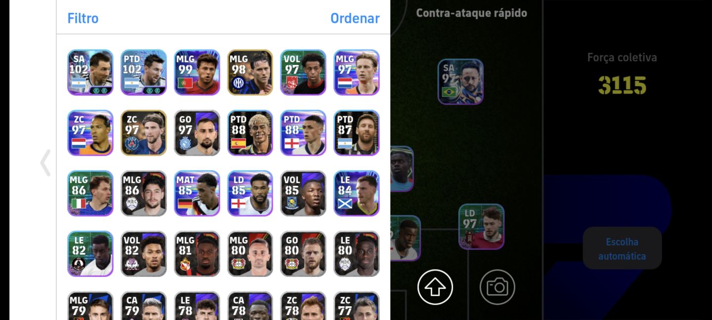 Continha efootebol mobile com Makélélé 107+ cards aleatórias