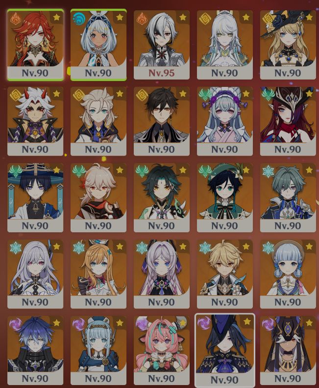 Conta genshin impact rank 60 com personagens com constelações e assinaturas