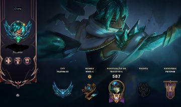 Conta LOL Platina Full Champs 331 Skins lv 451 TFT