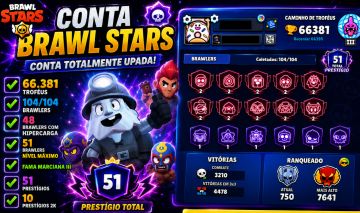 CONTA 66K COMPLETA 104/104( 51 MAX)+(48 COM HIPERCARGA)
