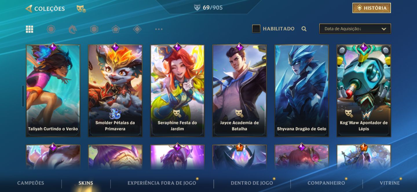 Conta Wild Rift Skins de Eventos / Mestre 3