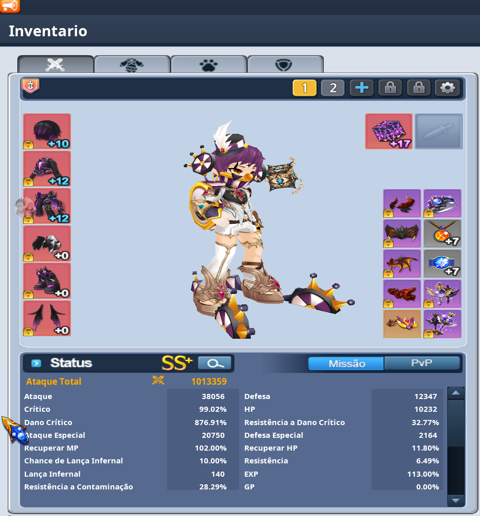 GrandChase CONTA END-GAME 8 CHARS 1KK+