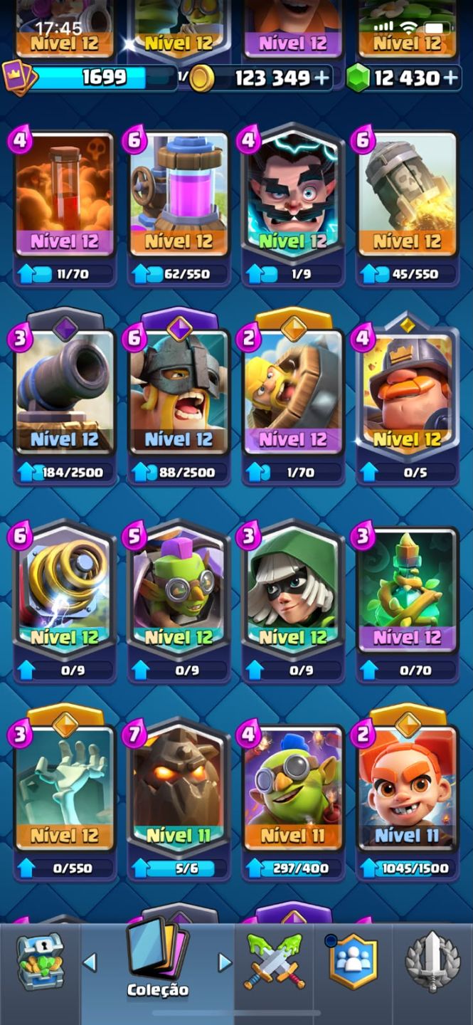 CONTA CLASH ROYALE NÍVEL 15, COM 10.500 TROFÉUS, ARENA 26