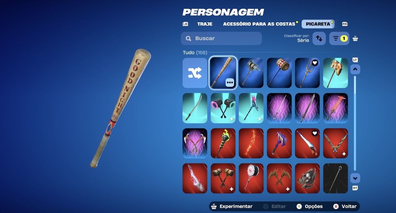 Conta de fortnite com diversas skins e itens icônicos