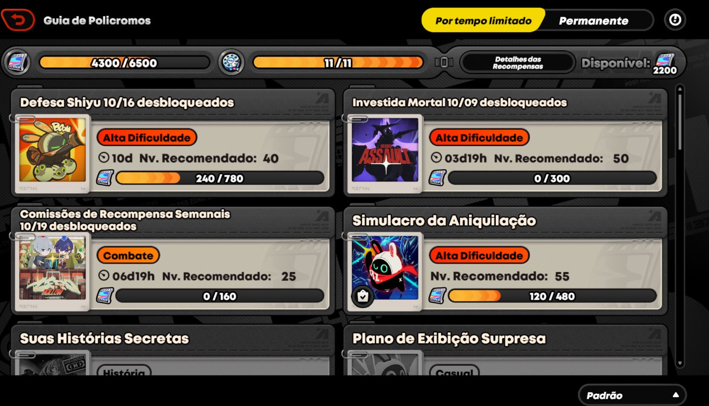Conta ZZZ - 16 personagens Tier S e 7 armas tier S