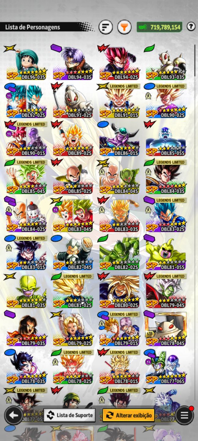 Conta Dragon Ball Legends Mid Game