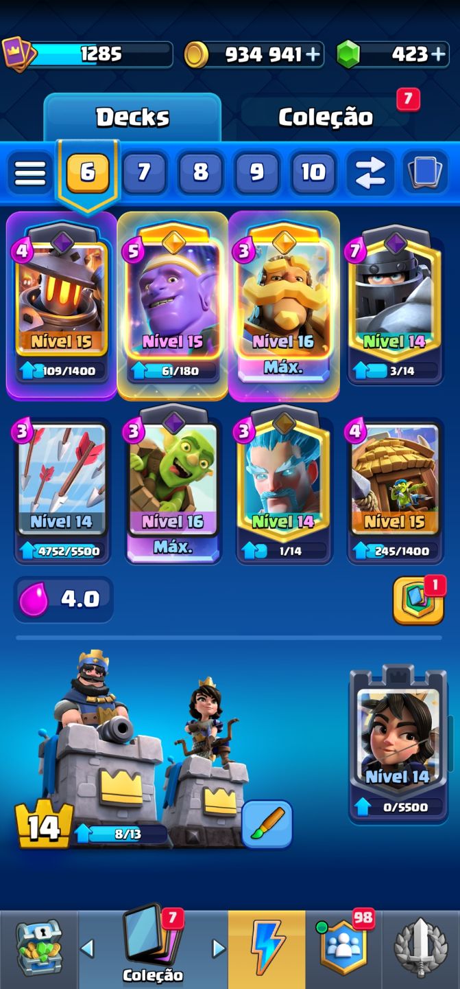 Conta CLASHROYALE 10 ANOS