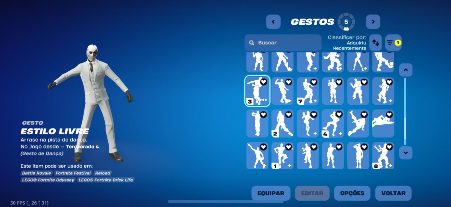 Conta season 3 com as danças mais rara do jogo.