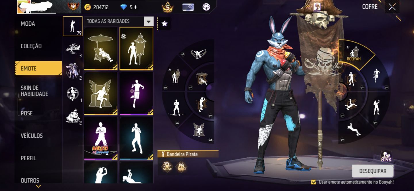 FREE FIRE PRIME 5 | 633 PEITORAIS | 414 CALÇAS | MUITO COISA RARA NA CONTA