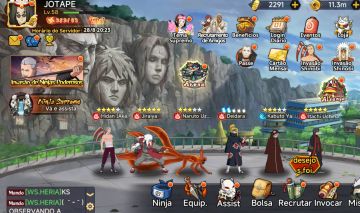 Conta duelo ninja vontade de fogo vip 7 com Minato pego top 3 server 98