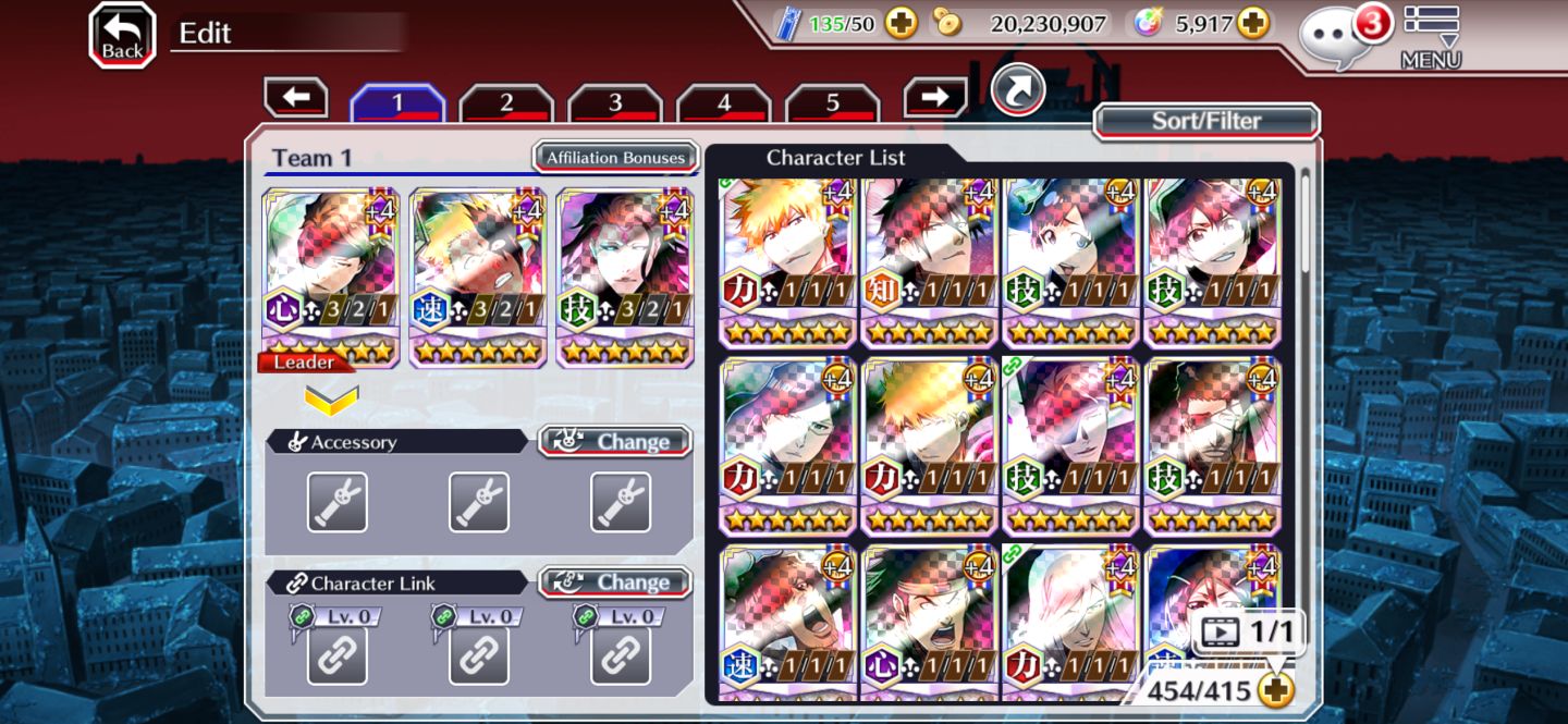 Conta insana de BLEACH BRAVE SOUL