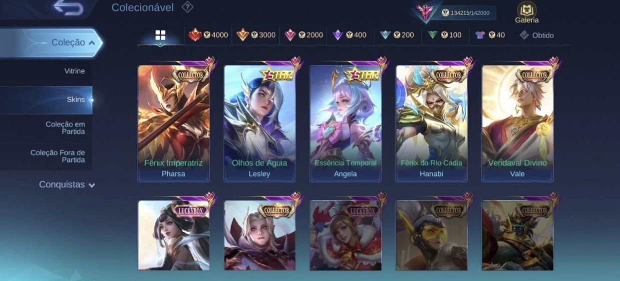 Conta de móbile Legends