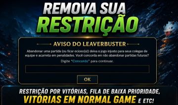 REMOVO SUA RESTRIÇÃO NO LOL, FILA DE BAIXA PRIORIDADE LEAVEBUSTER!