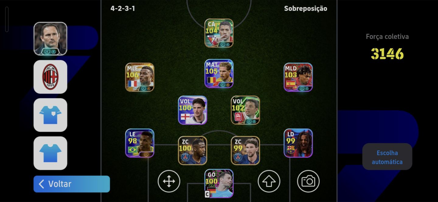 Contas de efootball iniciantes, cr7, mbappe