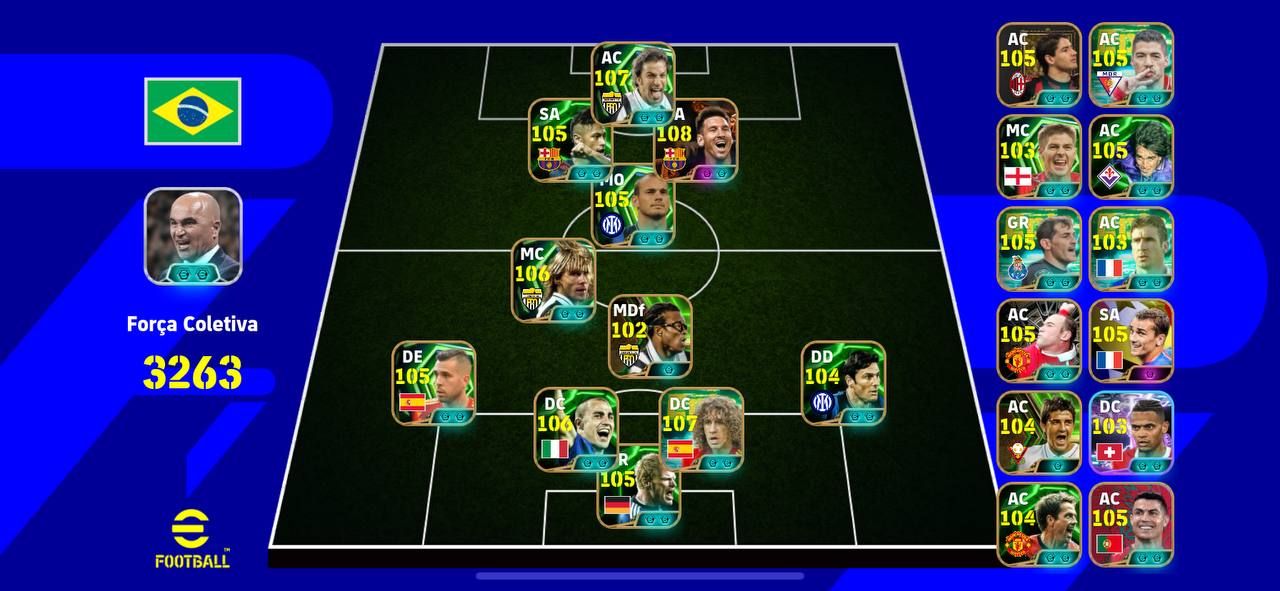 CONTA SEMI-FULL! MESSI 108 BLITZ + NEYMAR 2015 + NEDVED 106 + PIQUE 107 E+++++!