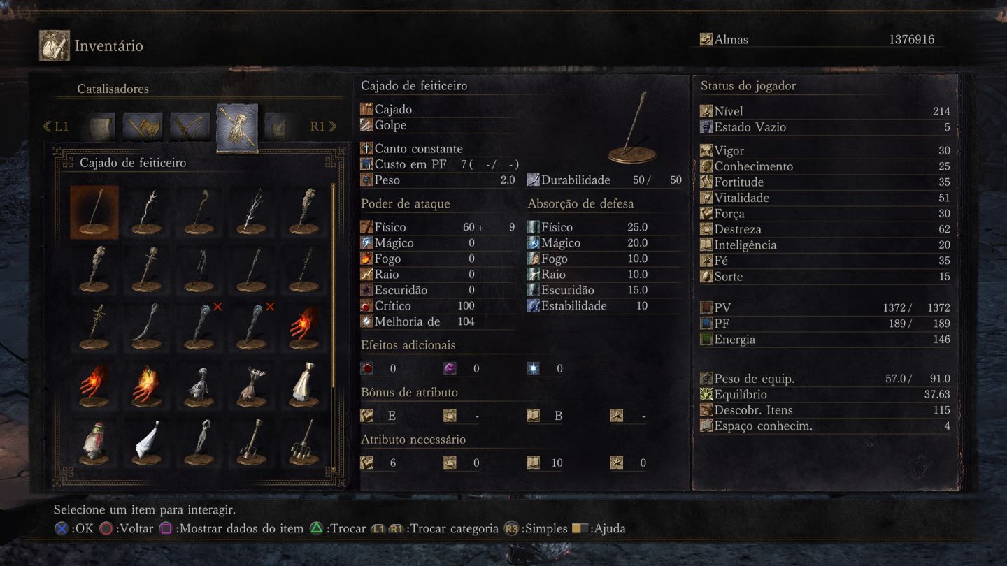 DARK SOULS 3 - ALMAS/ EQUIPAMENTOS/ ARMAS/ ANEIS E DEMAIS ITENS - Para PS4/PS5